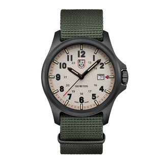 RELÓGIO LUMINOX ATACAMA FIELD 43MM (COMBO COM 2 PULSEIRAS - BORRACHA E TECIDO PRETO + NATO VERDE) 43 MM CÓD.1971.SET