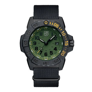 RELÓGIO LUMINOX NAVY SEAL FOUNDATION (COMBO COM 2 PULSEIRAS - BORRACHA PRETA + NYLON PRETO)45MM CÓD.3517.NSF.SET