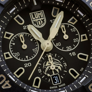 RELÓGIO LUMINOX NAVY SEAL FOUNDATION CHRONOGRAPH (RELÓGIO COM 2 PULSEIRAS: BORRACHA E NYLON) 45 MM CÓD.3590.NSF.SET