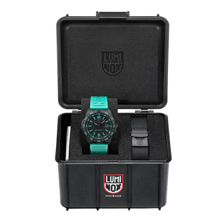 RELÓGIO LUMINOX PACIFIC DIVER (COMBO 2 PULSEIRAS BORRACHA AZUL TURQUESA + BORRACHA PRETA) - (EDIÇÃO LIMITADA) CÓD.3124.N