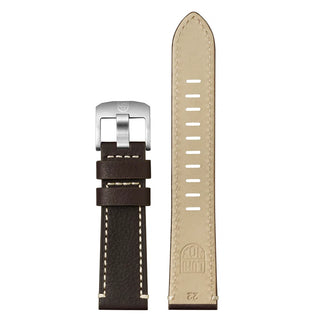 PULSEIRA LUMINOX COURO MARROM - 22MM FEX.2202.70Q.K