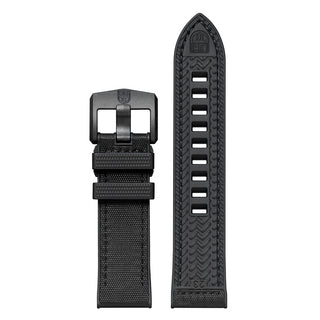 PULSEIRA LUMINOX BORRACHA COM REVESTIMENTO NYLON PRETA - 23mm- FPX.2301.20B.K