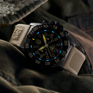 RELÓGIO LUMINOX NAVY SEAL FOUNDATION CHRONOGRAPH (RELÓGIO COM 2 PULSEIRAS: BORRACHA E NYLON) 45 MM CÓD.3590.NSF.SET