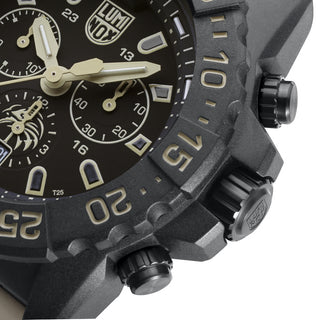 RELÓGIO LUMINOX NAVY SEAL FOUNDATION CHRONOGRAPH (RELÓGIO COM 2 PULSEIRAS: BORRACHA E NYLON) 45 MM CÓD.3590.NSF.SET