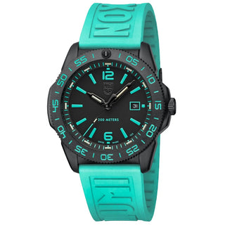 RELÓGIO LUMINOX PACIFIC DIVER (COMBO 2 PULSEIRAS BORRACHA AZUL TURQUESA + BORRACHA PRETA) - (EDIÇÃO LIMITADA) CÓD.3124.N