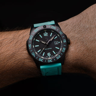 RELÓGIO LUMINOX PACIFIC DIVER (COMBO 2 PULSEIRAS BORRACHA AZUL TURQUESA + BORRACHA PRETA) - (EDIÇÃO LIMITADA) CÓD.3124.N